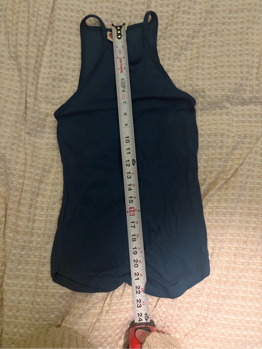 NWT Anthropologie Lilka Teal Ribbed High-Neck Tank Top - Picture 9 of 11
